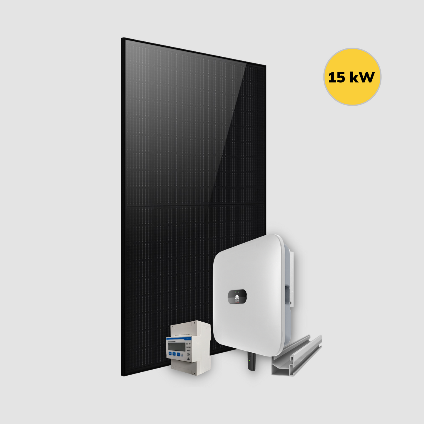 Komplet 17.22 kWp solcelleanlæg uden batteri m. full black paneler og 3 faset.